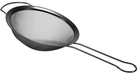 TOPPERFUN 1pezzi Setaccio in Acciaio Resistente Maglie Fini Inclinata Utensile Da Cucina Per Casa Resistente Alla Ruggine e Durevole