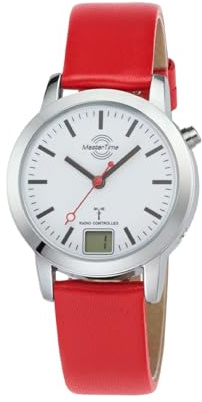 Master Time Funk Quarz Damen Uhr Analog mit digitalem Datum mit Leder Armband MTLA-10918-11L