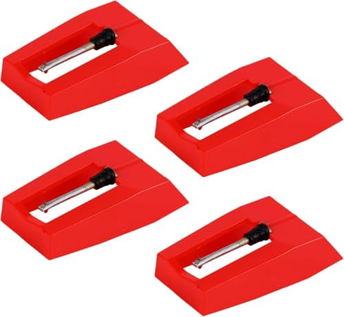 4Pcs Record Player Needle - Replacement Stylus - Turntable Needles - Ruby Tip - for Crosley, Ion, Jensen, Bush, Teac - Vinyl Record Player - LP - Phonograph