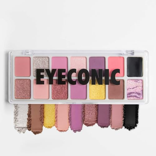 MOYOU LONDON Eyeshadow Palette - 14 Purple, Berry & Cool-Toned Shades | Highly Pigmented Matte and Shimmer Finishes - Long-Lasting Blendable Eyeshadow Formula with All-in-One Neutral Powder Colors