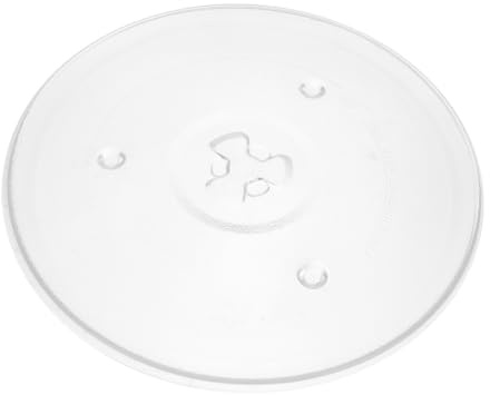 Luxshiny Drehteller für Mikrowelle Backblech aus Glas Hitzebeständiges Glas-kochblech mit Rillen für Sicheren Halt Kompatibel mit Verschiedenen Mikrowellenherden und Backöfen