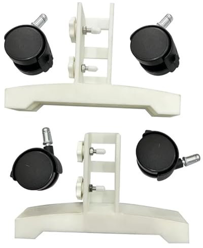 ATEUXOL Infrared Heater Stand 1Pair Bracket Infrared Heating Panel Stand Feet Bracket Portable Infrared Heater Adjustable Legs Stands With Wheel Easy Movement(White)