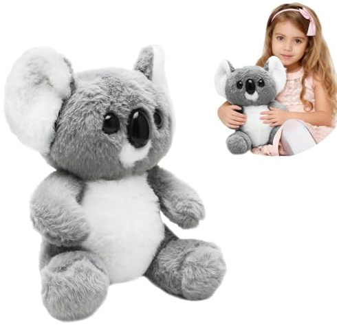 VQBKHO Koaly Emotionales Koala Stofftier,Flauschiges Bär Kuscheltier zur emotionalen Heilung - 25cm Weicher Der Koaly für Stressabbau & Entspannung Paare, Geburt, Zuhause