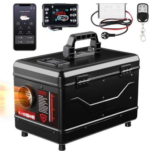 ISINEVER 8kW Diesel Standheizung 220V AC & 12/24V DC All in One Tragbare Diesel-Luftheizung mit Bluetooth App & Adapter, Schnelles Aufheizen Diesel Heizung für Auto, LKW, Boot, RV
