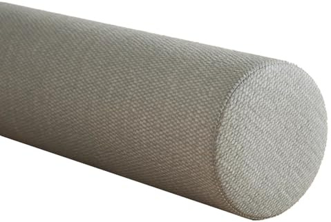 Rundes Nackenrolle Zylindrischer Kissen 30/40/50/60/80/90/100 cm Nackenkissen Memory Foam Rollenkissen Lagerungsrolle für Kopf, Nacken,Rückenstütze, Sofakissen，Reisekissen(Khaki Gray,20cmx100cm)
