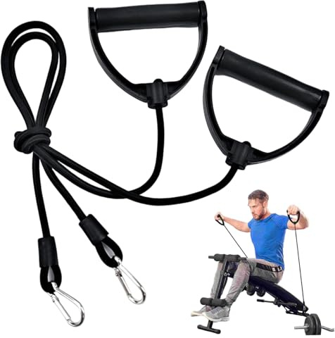 Bandas de Resistencia con Asas, Paquete de 2 Bandas de Ejercicio largas para Entrenamiento de Cuerpo Completo, Entrenamiento de Fuerza para Hombros, Brazos, Pecho y músculos de la Espalda