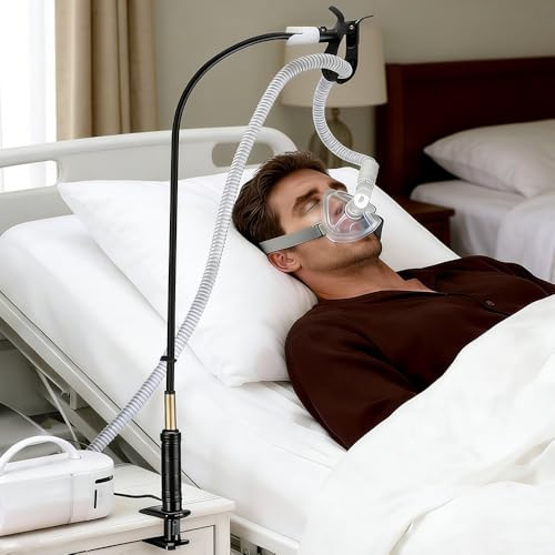 CPAP Schlauchhalter Aufhänger, Einstellbare CPAP Schlauchheber und Schlauchunterstützung, Sicher und Zuverlässig, Kompakter Tragbarer, zur Verhinderung von CPAP Schläuchen Leckage & Verwicklung