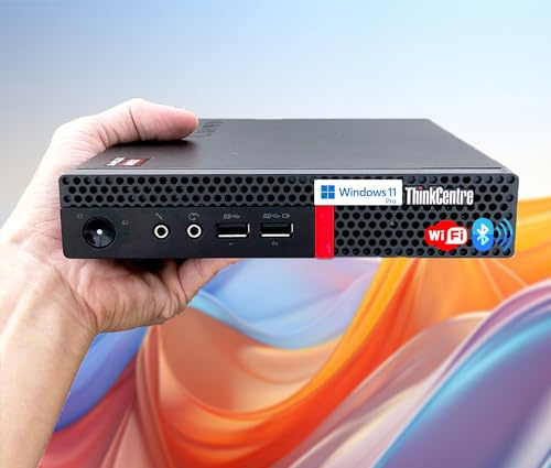 Lenovo ThinkCentre Micro Computer, 4GB RAM, 128GB SSD, AMD CPU, Dual-Display Support, Wi-Fi, Bluetooth, USB Ports, Ethernet Port, w/o Keyboard&Mouse, Windows 11 Pro, for Business&Home