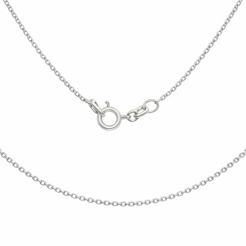 Venus Gold 9ct White Gold Belcher Chain - Hallmarked 375 - Adjustable 16-18-20 Inch Necklace - Solid Fine Jewellery