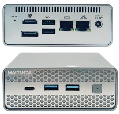 N150 Mini-PC, DDR5-Mini-PC, 5-Bay M.2 NVMe SSD NAS, Barebone-Mini-Computer | 2x i226-V 2,5G, bis zu 48 GB DDR5, 4x M.2 2280 + 1x M.2 2230 NVMe-SSD-NAS, WiFi 6/7, Home-Office-Server-Mini-PC, ohne RAM/SSD
