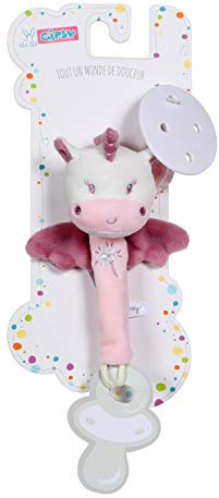 Gipsy- Accroche-tétine, 71243, Licorne, 1 Peluche