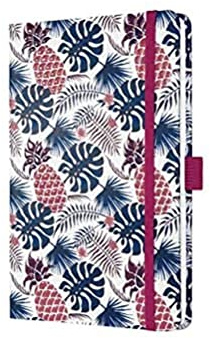 SIGEL J2317 Wochenkalender Jolie 2022 - Tropic Blue - ca. A5 - blau - Hardcover - 174 Seiten - mit fröhlichem Kalendarium, vielen Infos und praktischen Stickern - FSC-zertifiziert - Terminplaner