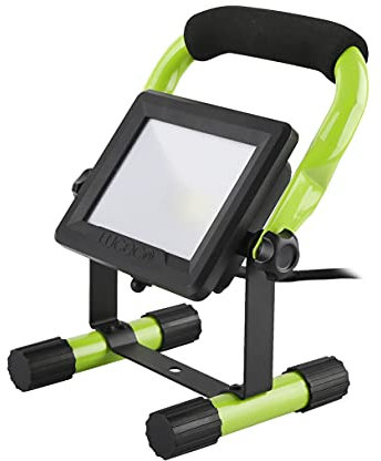 Luceco EFLDW10B50-E5 Spots de Travail, Projecteur Chantier, Aluminium, 10 W, Jaune, L