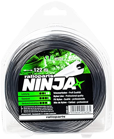 Ratioparts Ninja Nylonfaden 2,0 mm 122 m Trimmerfaden rund Mähfaden
