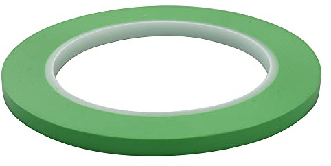 JINBING Fine Line Finline Lot de 2 rouleaux de ruban de masquage en vinyle pour peinture automobile, modèle de construction pour courbes Vert 6 mm