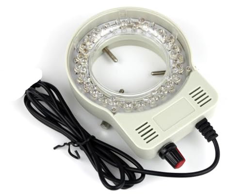ZTBH Microscope Accessories Kit Industry Stereo Trinocular Microscope Adjustable 144 LED Ring Light Microscope Slides (Color : 52 LED)