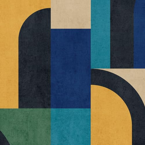 HXA DECO Papier peint graphique Blue Block - Made in France - 159x280cm