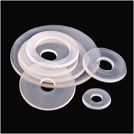 Arandela de nylon blanca de 100 piezas Sellas espaciadoras de nylon,M8x16x0.9mm