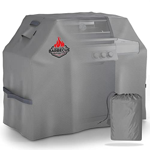 SANZARO Grill Abdeckhaube Wetterfest – 600D Oxford mit Ripstop-Textilgewebe, BBQ Abdeckplane Wasserdicht für Weber Brinkmann Char Broil, Cover Grillabdeckung Winterfest Schutzhülle - 76 x 66 x 109 cm