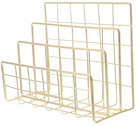 Ciieeo Metall-akten-Organizer Für Schreibtisch Stabiler Stand Aus Legierung Aufbewahrungslösung Für Bürobedarf Schlichtes Design Ausreichende Reibung Für Stabilität