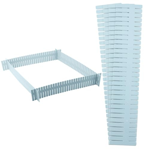 MOUYAT 60 PCS Plastic Dividers for Drawers, Adjustable Drawer Divider, 37cm x 7cm Plastic Drawer Organizer Dividers, DIY Drawer Separators for Socks, Underwear, Makeup, Nail Polish