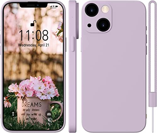 WXX für iPhone 14 Hülle Silikon Case, Dünn Slim mit Microfiber, Kratzfeste Rundumschutz Case Hülle für iPhone 14 6.1'' Matte Lila