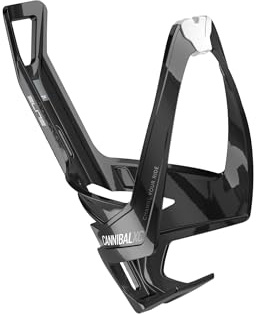 Elite Cannibal XC Flaschenhalter – Schwarz Glänzend Mit Weißer Grafik Bio-basiert – Leicht Stabil Ökologisch – Für Rennrad MTB Gravel E-Bike – Universal Trinkflaschenhalter Fahrrad Bidon