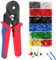 Juego de 1200 casquillos de cable con alicates de crimpado, crimpadora, crimpadora, férulas de cable, alicates de prensa, crimpadora para 0,25 – 10 mm² (AWG 23-7)
