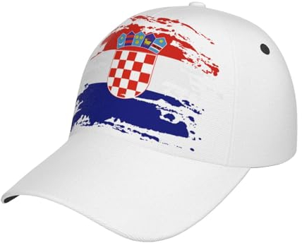 urtradezz Kroatien Kroatische Flagge Baseballkappe Einstellbare Mode Casual Flat Bill Brim Dad Hüte für Damen Herren, A8SCAP
