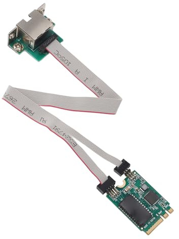 RTL8111H M.2 A E 2.5G Ethernet Network Card, M.2 A E to RTL8111F Ethernet Server Network Adapter, 2.5G/1000/100Mbps RJ45 Port, for 7/8/8.1/10 for Server 2008/2012/2016