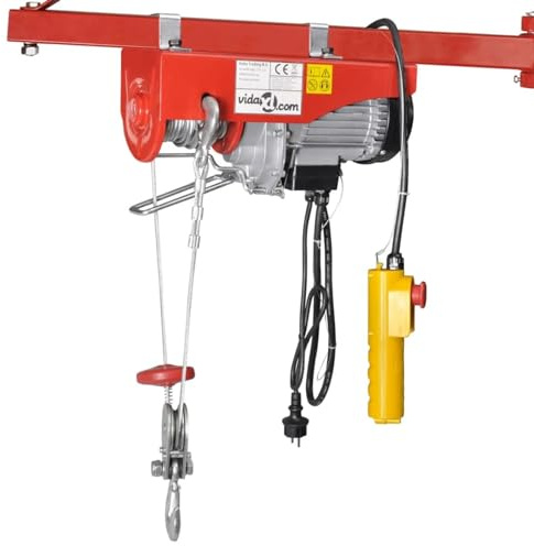 ShGaxin Polipasto eléctrico 1300 W 400/800 kg, Cabrestante Electrico, Grua Motores, Polea De Techo, Cabrestante Eléctrico