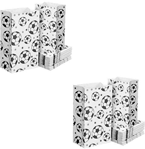 minkissy 80stücke Fußball- -papier-tüten Party-taschen Für Snacks Süßigkeiten Und Für Kindergeburtstage Und Sportevents