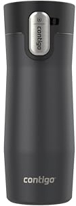 Contigo AUTOSEAL West Loop Vacuum-Insulated Stainless Steel Travel Mug with Easy-Clean Lid, 16 oz (473 mL), Matte Black