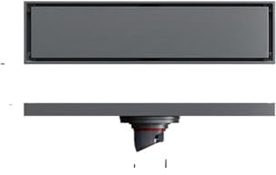 XIUsheUA Scarico a Pavimento Invisibile in Acciaio Inossidabile 304 da 20-50 cm, Piatto Doccia Rettangolare, Scarico Lungo, Scarico lineare a Pavimento per Il Bagno, Il vialetto(Gray 8x40cm)