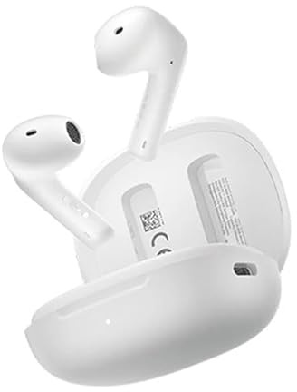 QCY AilyBuds E10 Bluetooth Headphones - Hires - LDAC - Dual Device - Gaming Mode 4 Mics ENC In-Ear Headphones White