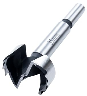 35mm Forstner Drill Bit for Woodworking, Forstner Bit Wood Drill Bits for Holes Hinge Cutter Tungsten Carbide Wood Auger Drill Bit Hole Saw Opener