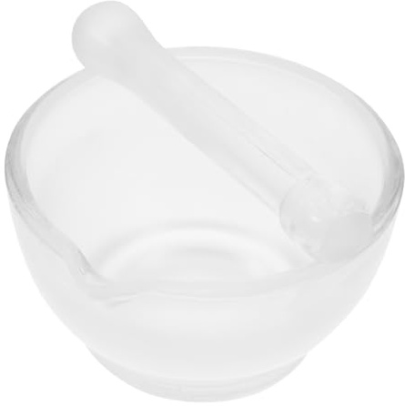 Mortero de Vidrio 80ml, Juego 1 Pieza, Triturador de Cocina