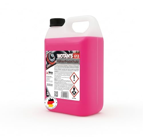 WWotan Solutions Wotan's 5L Kühlerfrostschutz G12 Gebrauchsfertig – Kühlmittel auf MEG-Basis – Silikatfrei & Glycerinfrei – Rot/Rosa – Für PKW, LKW & Maschinen – Korrosionsschutz (1x5L)