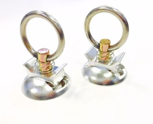 NTG Zurrpunkt-Set für Airlineschiene | 4-teilig | Zurrschiene | runde Form Ladungssicherung aus Aluminium - Zuverlässige Sicherung Ihrer Ladung beim Transport!