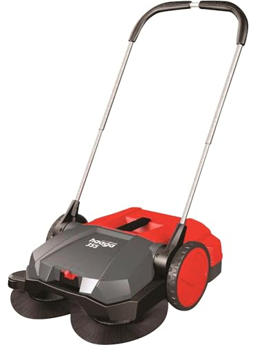 Bissell BigGreen BG355 Deluxe Triple Brush Push Power Sweeper, 21”, 9 gal Debris Container, 43 Height, 21 Width, Polypropylene, Green