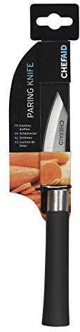Chef Aid Stainless Steel Paring Knife, 3 Inch – Soft Grip Handle for Precision Cutting, Ideal for Peeling and Detailed Food Prep