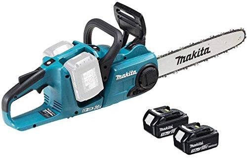 Makita DUC353Z 36V/18V Brushless Cordless Chainsaw with 2 x 3Ah BL1830 Batteries