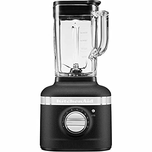 KitchenAid Blender K400 - Vasca in vetro da 1,4 L - Frullatore elettrico per smoothie - Robot da cucina multifunzione - 1200 W - 3 programmi preimpostati e 5 velocità - Ghisa nero
