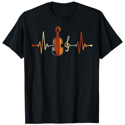 Musiker Musik Geschenk Geiger Herzschlag Violine T-Shirt