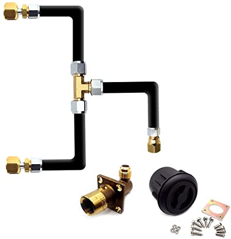 DN Autogas Parts Adaptateur de remplissage à baïonnette GPL avec deux adaptateurs de bouteille de gaz pivotants Gas It Gaslow, tuyau et boîtier noir de 6 mètres
