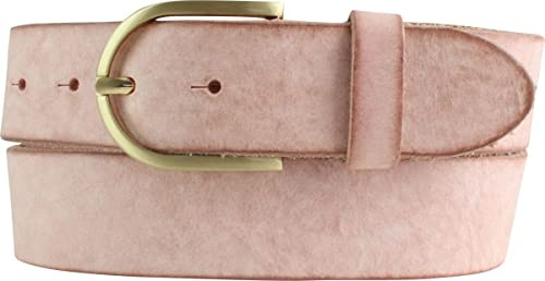 BELTINGER Damen-Gürtel aus weichem Vollrindleder Vintage-Look 4 cm | Jeans-Gürtel für Damen mit goldener Gürtelschließe 40mm | Ledergürtel Used-Look