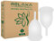 Relaxa Soft & Easy to-Use Reusable Large Menstrual Cups Premium Quality Lasts for 12 Hours with Storage Pouch - Leakproof & Comfortable Feminine Hygiene Period Cups for Women (Pack of 2)