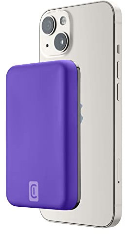 Cellularline | Wireless power bank MAG 5000 | Caricatore portatile compatibile con ecosistema Mag Safe - Capacità 5000 mAh - Ricarica wireless 7,5 W - 1 x USB-C 18 W - per iPhone 12 e successivi