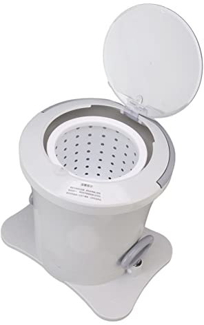 TOPINCN Mini Machine à Laver, Déshydrateur Portable Mini Petite Machine à Laver Portable pour Appartement, Dortoir, Camping, Blanchisserie de Voyage (Blanc)