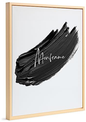 Monframe Schattenfugenrahmen - 80x100 cm - Buche - für Leinwandbilder auf Keilrahmen - Leerrahmen ohne Glas und Rückwand